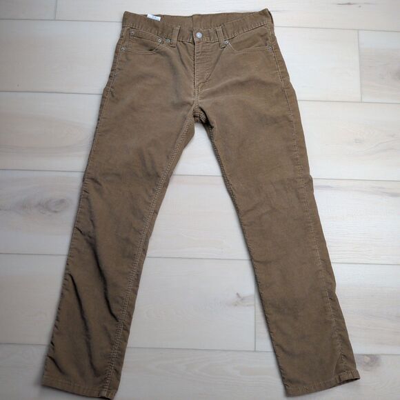 Levis 511 Corduroy Pants Mens 34x32 Brown Slim Fit Casual Comfort Preppy - Picture 1 of 11